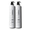 Two bottles of Peter Coppola color control shampoo and conditioner on a white background