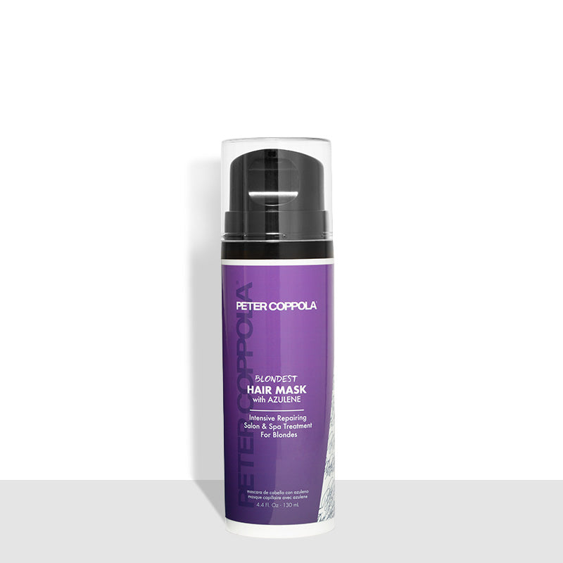 4.4 ounce bottle of blondest hair mask with azulene