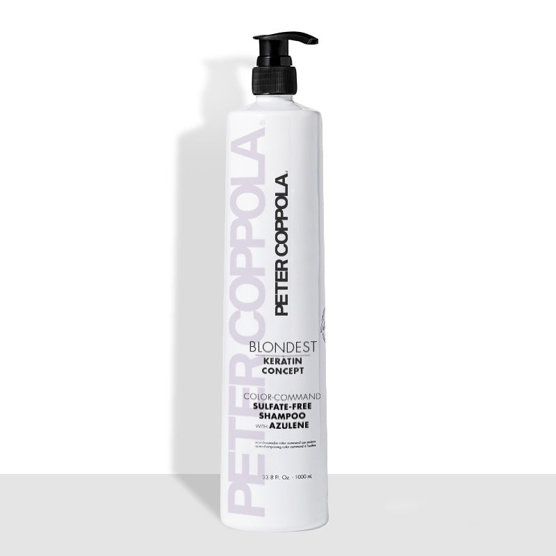 33 ounce bottle of blondest sulfate-free shampoo with azulene