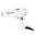 White blowdryer with black Peter Coppola logo printed on it.