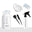 10 ounce bottle of clarifying shampoo, white mixing bowl, w white hair clips, black comb, black application brush, gray spray bottle with the peter coppola logo printed on it and a black top.