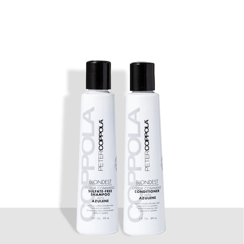 2 bottles. 3 ounce bottle of blondest sulfate-free shampoo with azulene, 3 ounce bottle of blondest conditioner with azulene